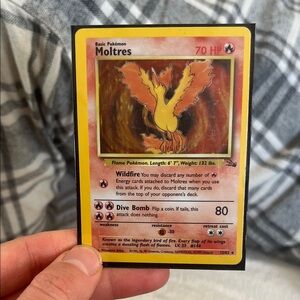 Moltres Card - Red and Yellow